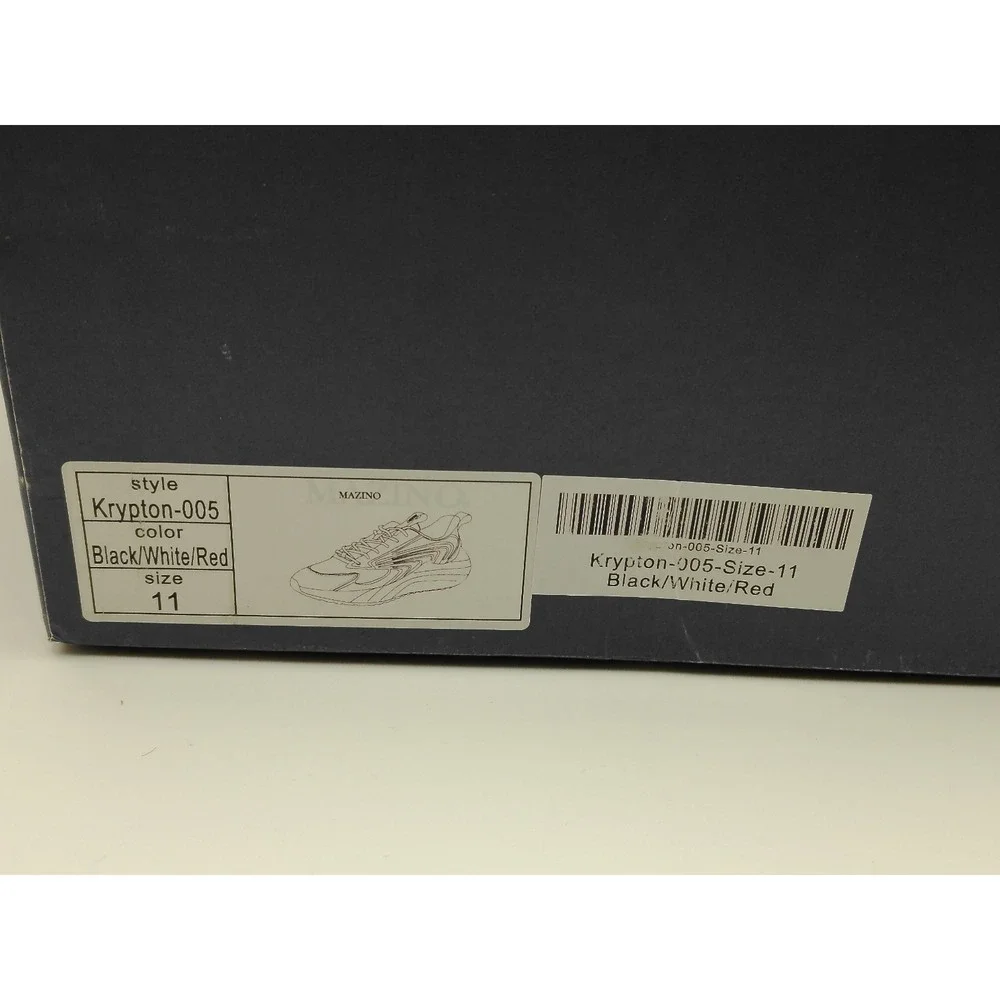 Mazino‎ Krypton Sneakers Black, Red and White Size 11 Brand New
